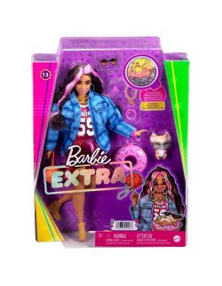 Lalka Barbie Extra Sportowa sukienka/Czarno-różowe włosy