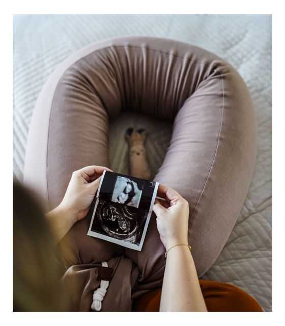 Hi Little One - KANGOO poduszka dla Mamy i Dziecka z organicznej BIO bawełny Dark Oak