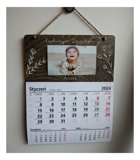 Kalendarz dla babci i dziadka ze zdjęciem