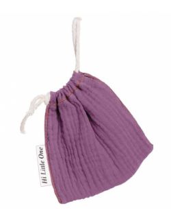 Hi Little One - Woreczek na smoczek z organicznej BIO bawełny Lavender