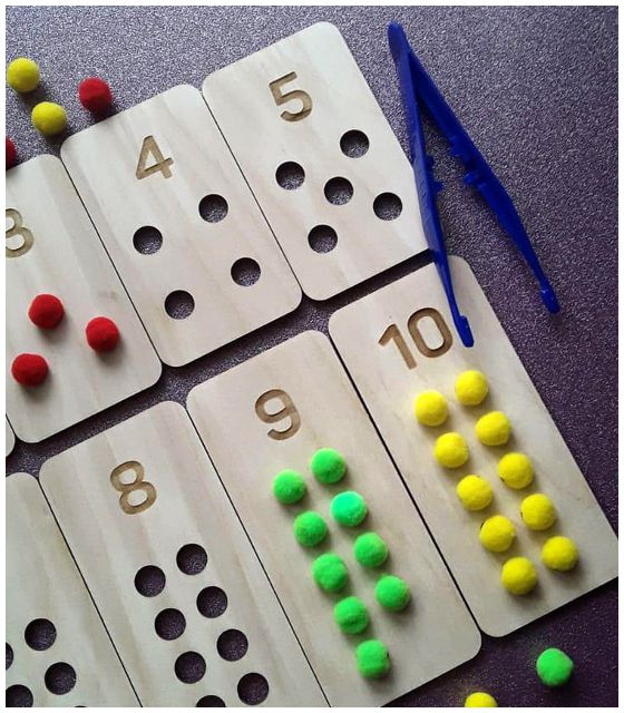 Tabliczki do liczenia 1-10. Bloki z numerami do matematyki