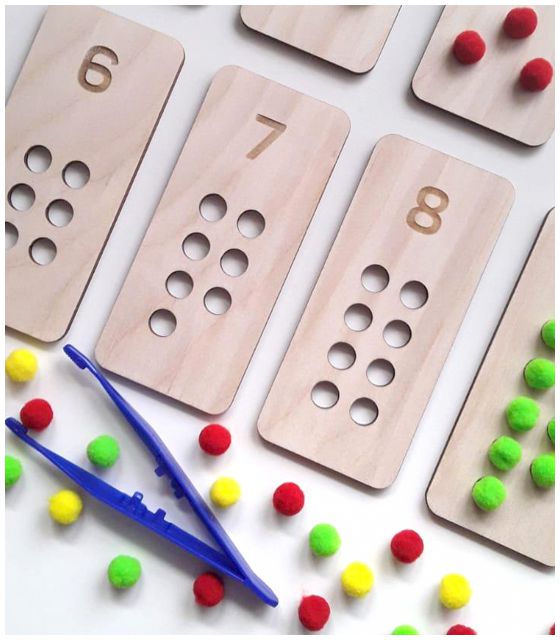 Tabliczki do liczenia 1-10. Bloki z numerami do matematyki
