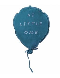 Hi Little One - Poduszka dekoracyjna z organicznego oddychającego BIO muślinu BALOON EMERALD