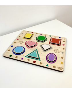 Drewniany sorter kształtów Montessori