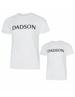 Komplet T-shirtów dla Taty i Syna BIAŁY