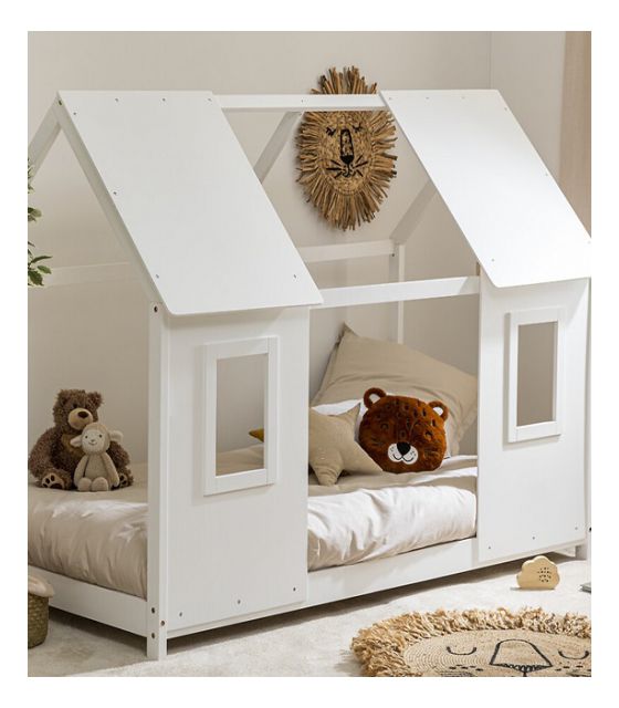 Łóżko dla dzieci w kształcie domku 140×195cm