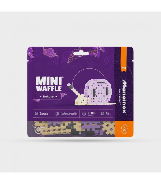 Klocki Mini waffle Nature - Ślimak 50 elementów