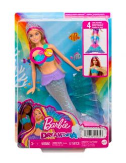 Lalka Barbie Malibu Syrenka Migoczące światełka