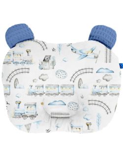  Poduszka Profilująca Główkę Dziecka - Pociągi | Wafel Błękit 