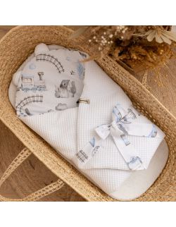  Rożek niemowlęcy Pociągi | Wafel Biały 