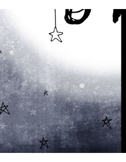 plakat do pokoju dziecka, ilustracja dla dzieci, księżyc, noc, obrazek z napisem, granatowy, gwiazdy