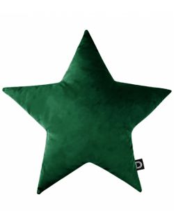 Poduszka gwiazdka Velvet VE2225 | butelkowa zieleń