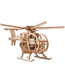 Drewniane Puzzle Mechaniczne 3D Wooden.city - Helikopter