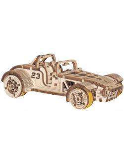 Drewniane Puzzle Mechaniczne 3D Wooden.city - Samochód Roadster