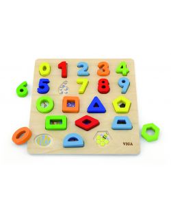 Viga 50119 Puzzle - sorter kształtów: cyfry i kształty