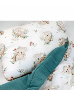 Bawełniano muślinowa poduszka dla dziecka Koala Biel