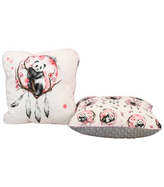 Panda Boho Welurowa mata do zabawy oraz dwie poduszki