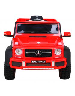 Mercedes G63 AMG Autko na akumulator Czerwony + Pilot + 6 kół EVA + Wolny Start + MP3 LED