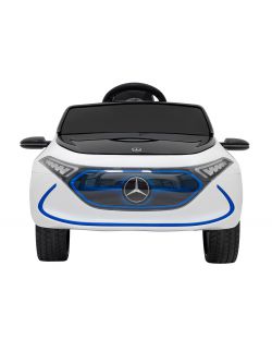 Mercedes Benz AMG EQA dla dzieci Biały + Pilot + 5-punktowe pasy + EVA + Wyświetlacz MP3 + LED