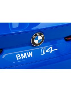 Autko BMW i4 na akumulator dla dzieci Niebieski + Wolny Start + EVA + Ekoskóra + Audio LED + Pilot