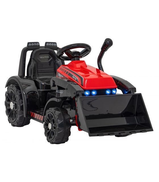 Traktor Spychacz G320 dla najmłodszych dzieci Czerwony + Ruchoma łyżka + Melodie + Klakson + Światła LED