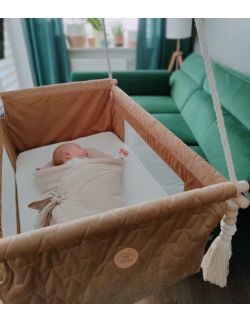 Kołyska niemowlęca – wiszące łóżeczko – wielbłądzi beż