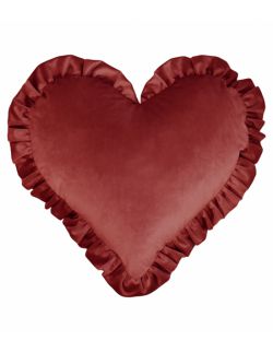 Poduszka serce z falbaną Velvet VE2231 | czerwone