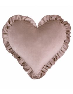 Poduszka serce z falbaną Velvet VE2253 | jasny róż