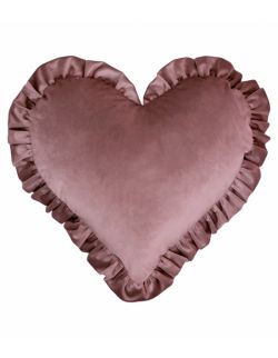 Poduszka serce z falbaną Velvet VE2258 | pudrowy róż