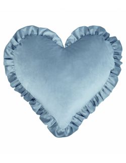 Poduszka serce z falbaną Velvet VE2260 | błękitny