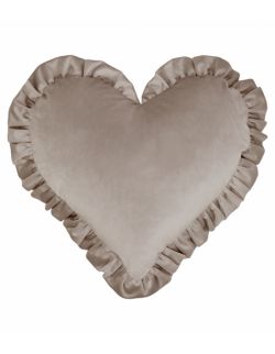 Poduszka serce z falbaną Velvet VE2282 | piaskowy