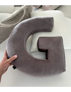 Poduszka velvet - litera G - kolory