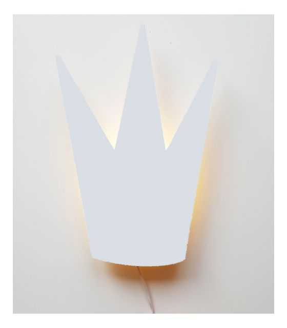 Ścienna nocna lampka LED - Korona White