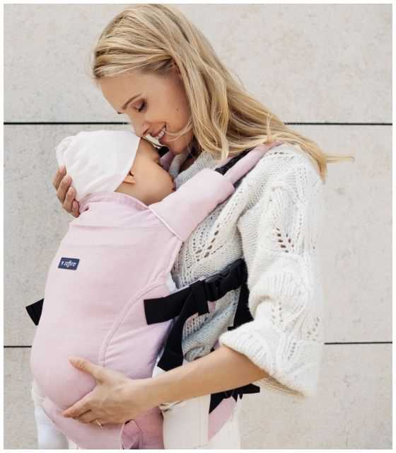 Nosidełko ergonomiczne Embrace Melange pink z workiem