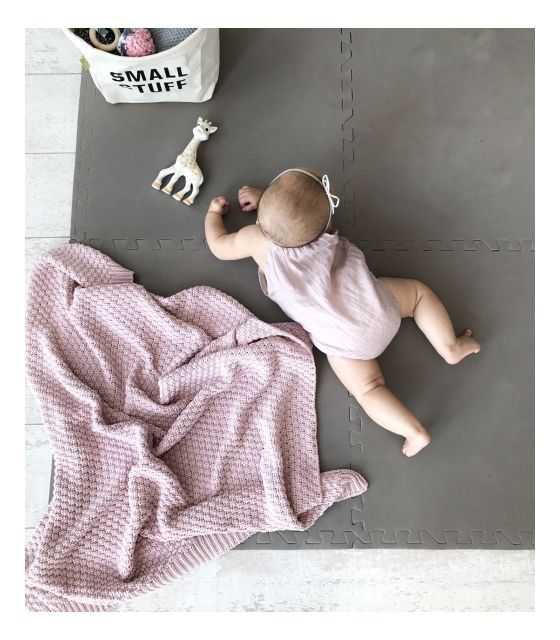 Mięciutki i delikatny kocyk tkany dla niemowląt i dzieci- blady róż