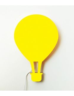 Drewniana lampka nocna - balon ALEX żółty