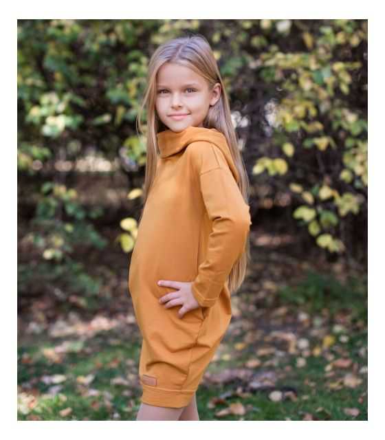 Dresowa sukienka typu tunika dla dziewczynki
