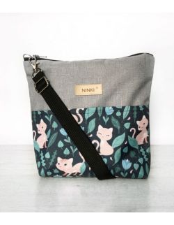 wodoodporna torebka dla dziewczynki Ninki® (kotek na ciemnym tle)