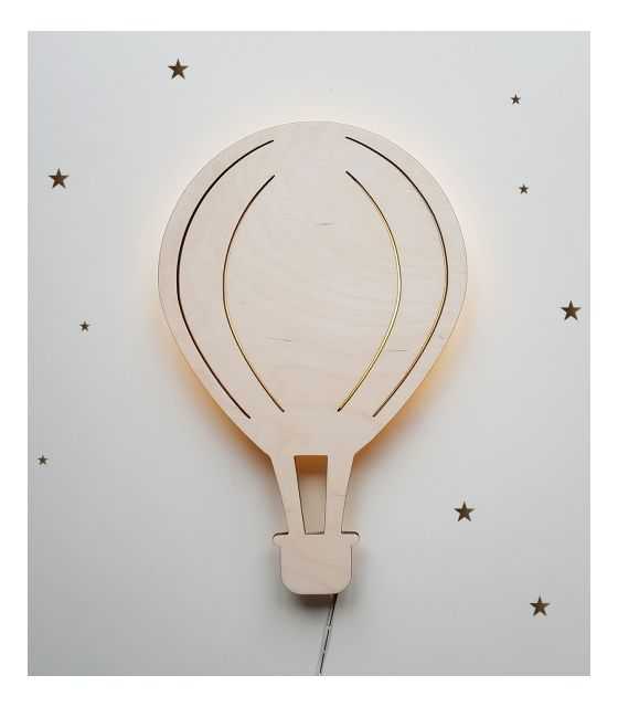 Drewniana lampka nocna - balon ALEX