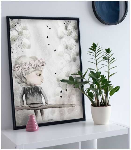 ALONA - plakat na płótnie do pokoju dziewczynki, ilustracja na ścianę, dekoracja dla dziecka