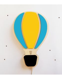 Drewniana lampka nocna - Balon z koszem wybór