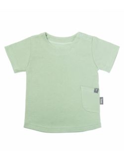T-shirt z kieszonką - z bawełny organicznej - zielony