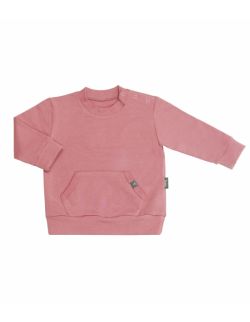 Bluza kangurek - z bawełny organicznej - różowa