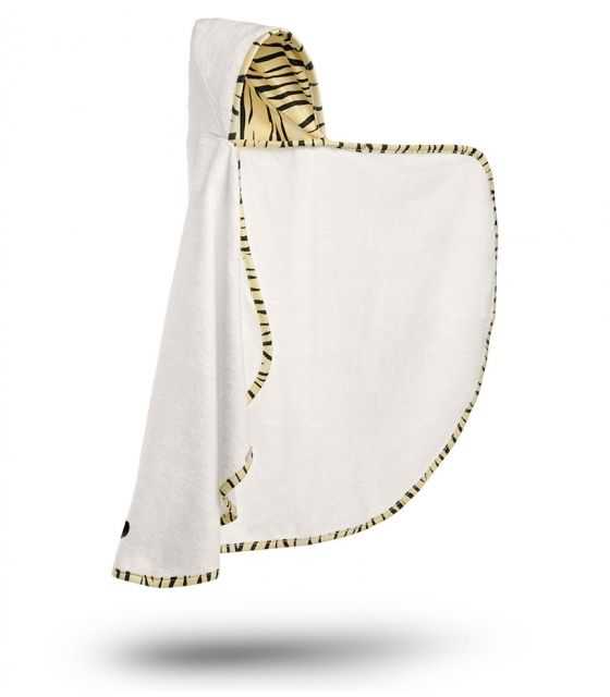 Bambusowy ręcznik-narzutka z kapturkiem - Tygryzł
