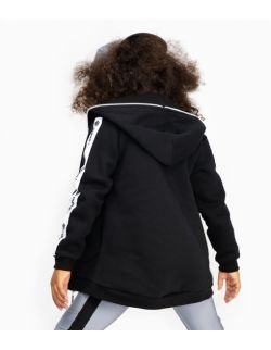 Bluza Dziecięca Rozpinana z Kapturem Czarna - Zip Logo Black