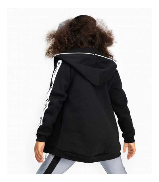 Bluza Dziecięca Rozpinana z Kapturem Czarna - Zip Logo Black
