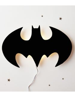 Drewniana lampka nocna - Batman czarny