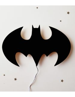 Drewniana lampka nocna - Batman czarny