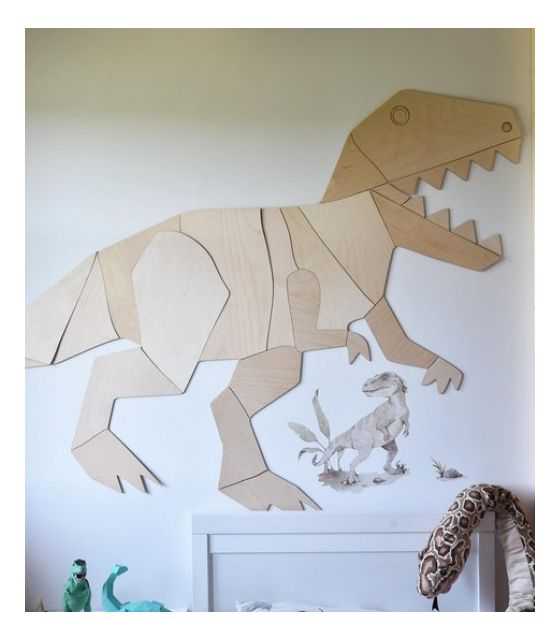 Dinozaur T-Rex dekoracja ścienna origami XL