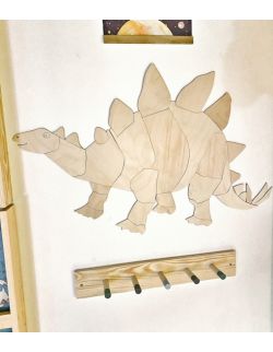 Dinozaur Stegozaur dekoracja ścienna origami Rozmiar M